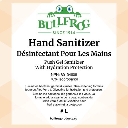 Hand Sanitizer - Push front label image